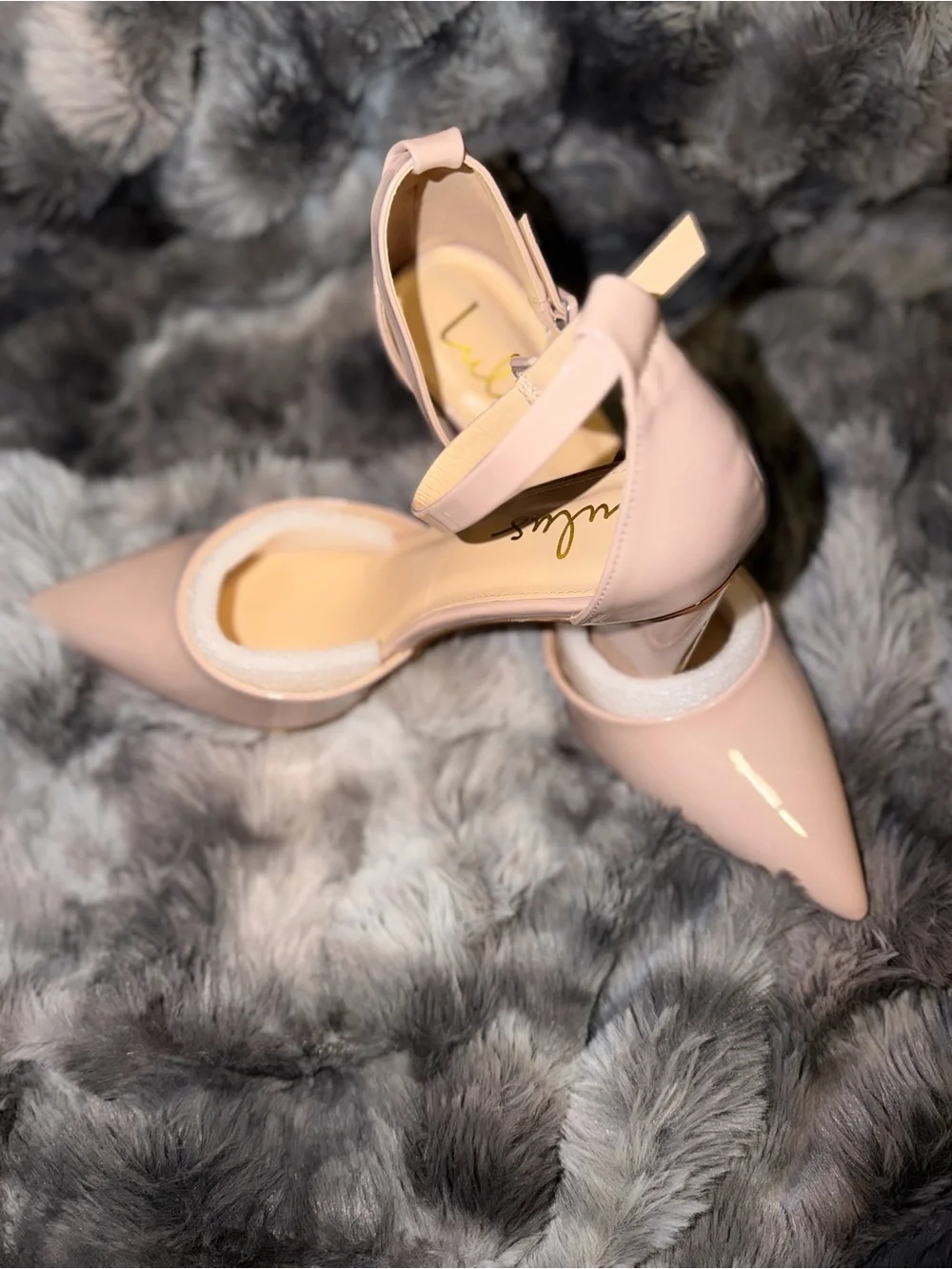 Lulu's Nude Blush Pointed-Toe Ankle-Strap Heels | 11
